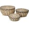 Decorative Seagrass Storage Baskets for Organizing, Round Woven Baskets in 3 Sizes with Lids (3 Piece Set)